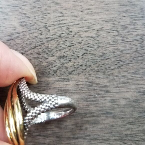 LAGOS STERLING SILVER VERSA RING WITH 14K YELLOW GOLD  LAGOS ring gold & silver